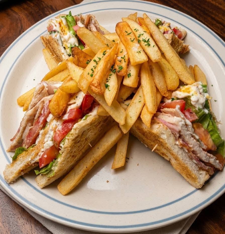 sandwich with fries